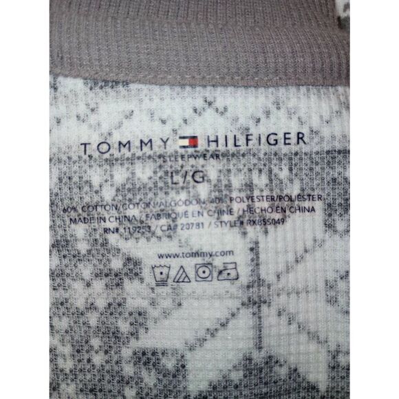 Tommy Hilfiger gray and white thermal long sleeve shirt size large - see listing - Picture 4 of 4